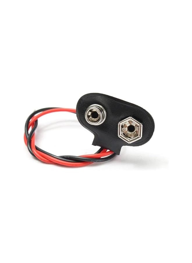 The Bros - 9V Battery Connector Clip with Lead Cord and Wires Holder – Secure Power Transfer for Electronics for a wide range of electronic projects, experiments, and DIY applications (10 PCS) - Image 1
