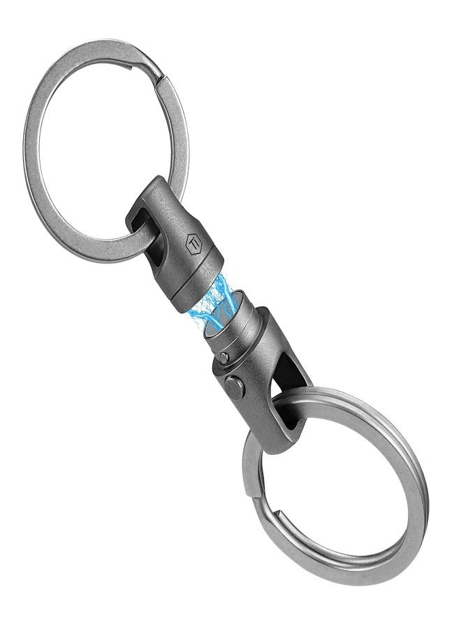 KeyUnity سلسلة مفاتيح KeyUnity KA45 تيتانيوم سريعة الفتح، سلسلة مفاتيح مغناطيسية لمفاتيح السيارة - قابلة للدوران 360 درجة - Image 1