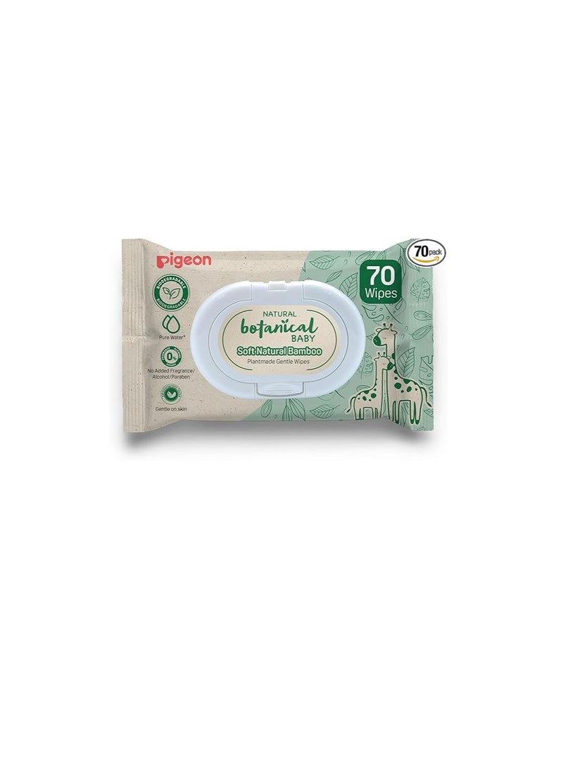 Pigeon Natural Botanical Bamboo 70 Wipes - Image 1