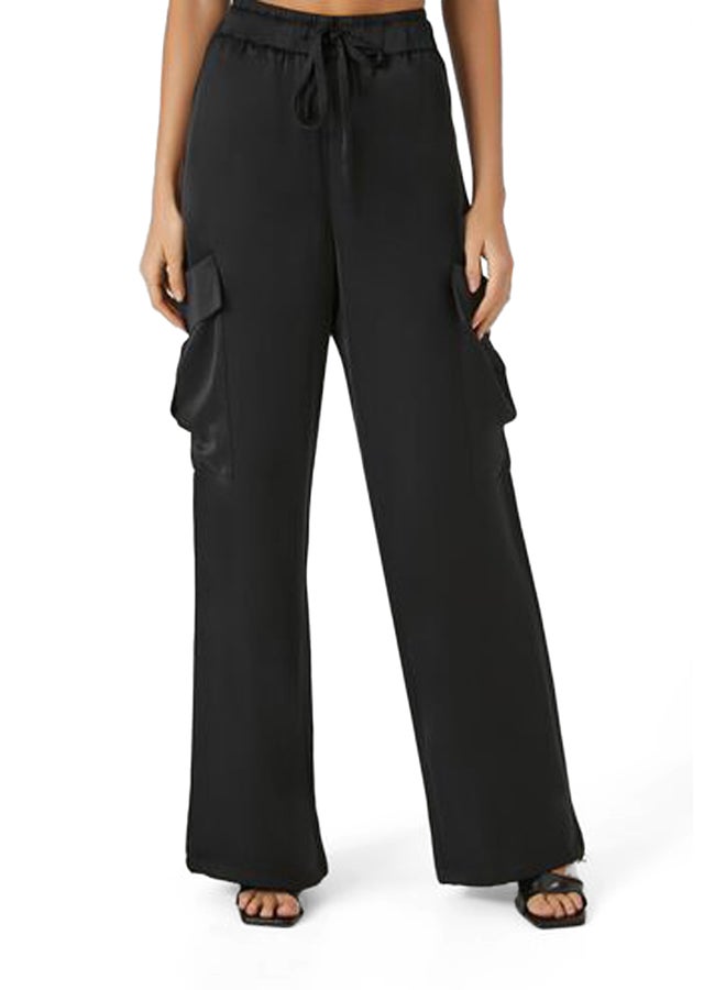 FOREVER 21 Satin Cargo Drawstring Pants - Image 2
