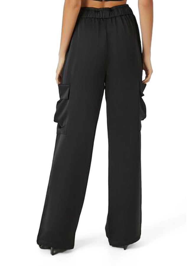 FOREVER 21 Satin Cargo Drawstring Pants - Image 4