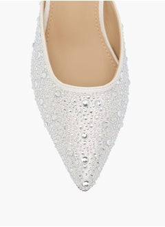 Flora Bella By Shoexpress Womens Metallic Crystal Sandals With Slip On Closure Ramadan Collection  - Image 4