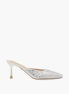 Flora Bella By Shoexpress Womens Metallic Crystal Sandals With Slip On Closure Ramadan Collection  - Image 3