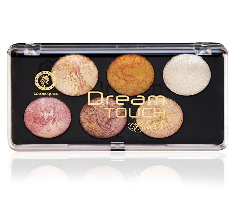 COLORS QUEEN Colors Queen Dream Touch Blusher  Highlighter Palette  Shimmery Finish Highly Pigmented  Blendable Shades  Lightweight  Long Lasting Multicolour Blusher Palette for Face Makeup Multicolor 02 18g - Image 3
