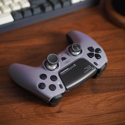 HEXGAMING PHANTOM Pro Controller with 4 Remappable Buttons, 6 Remapping Profiles, 8 Interchangeable Analog Stick, and Adjustable Triggers Compatible with ps5, PC, Mobile - Hall Effect Shadow Gray - Image 2