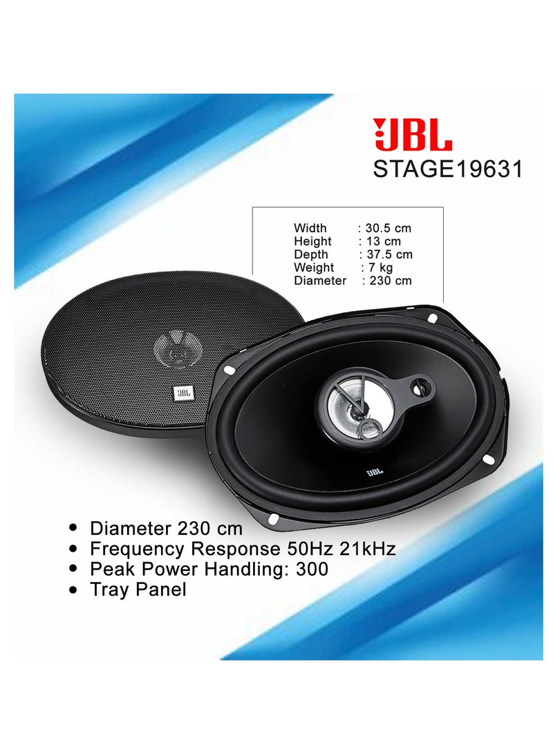 JBL Stage1 9631 3-Way Car Speaker Set by Harman Kardon - 300 Watt Oval Car HiFi Car Speaker Boxes 16.5 x 23 cm 6 x 9 Inches Black - Image 2