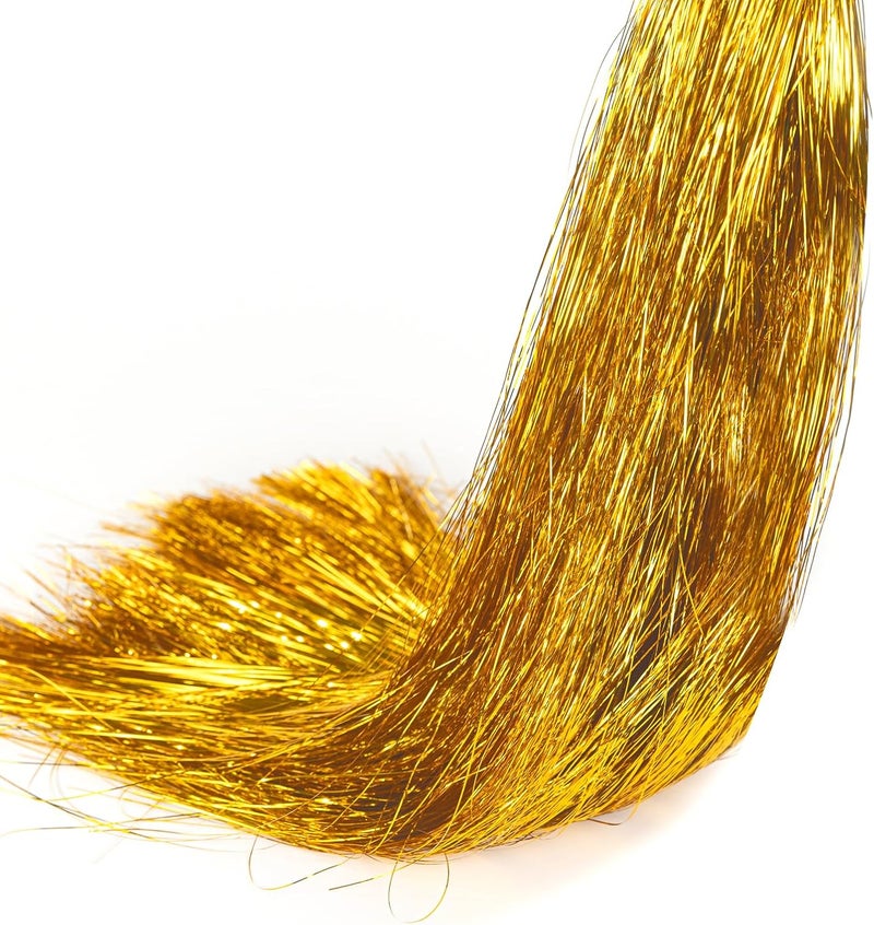 Gloreyan 10000 Strands Christmas Tinsel Icicles Golden Metallic Tinsel Foil Fringe Icicles Christmas Tree Tinsel Decoration for Christmas Birthday Wedding Party Hanging Decoration - Image 1