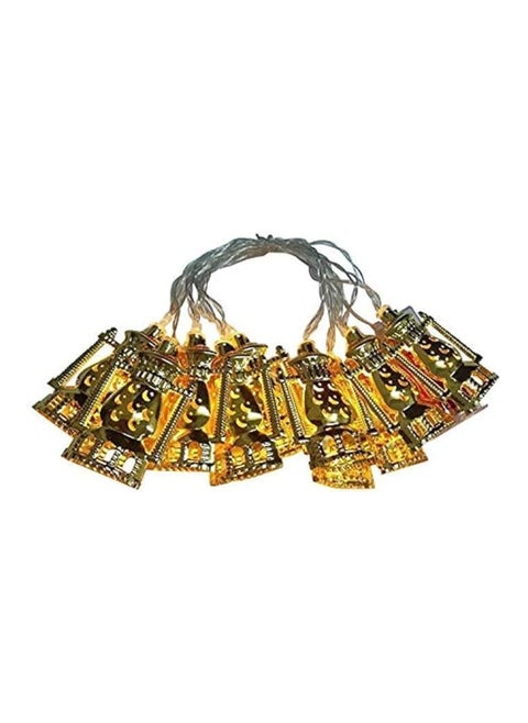 Ramadan decorations golden lanterns rope 10 piece