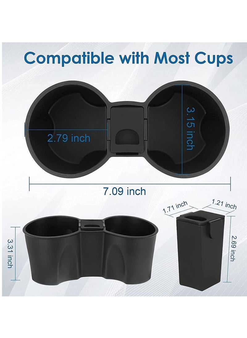 KASTWAVE Center Console Cup Holder for Tesla Model 3 / Model Y 2021 2022, Silicone Center Console Slot Slip Limit Clip Cup Holder Insert for Car Accessories Bottle Coffee Mug - Image 4
