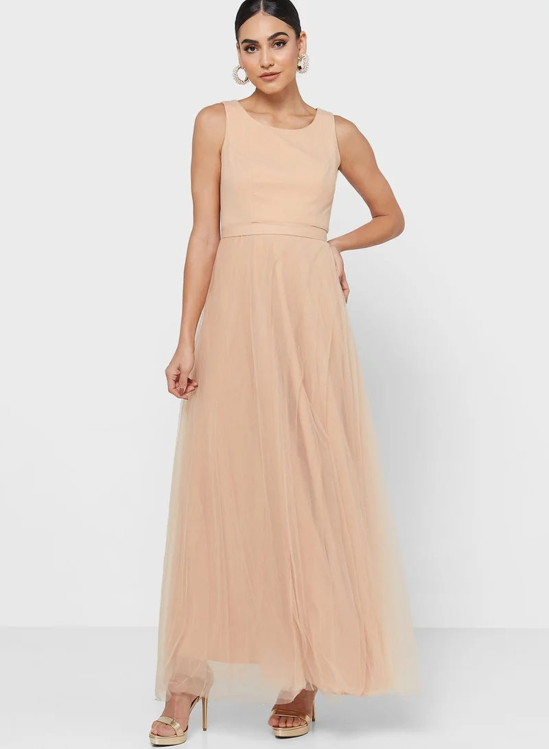 minutiae Cape Detail Tulle Dress
