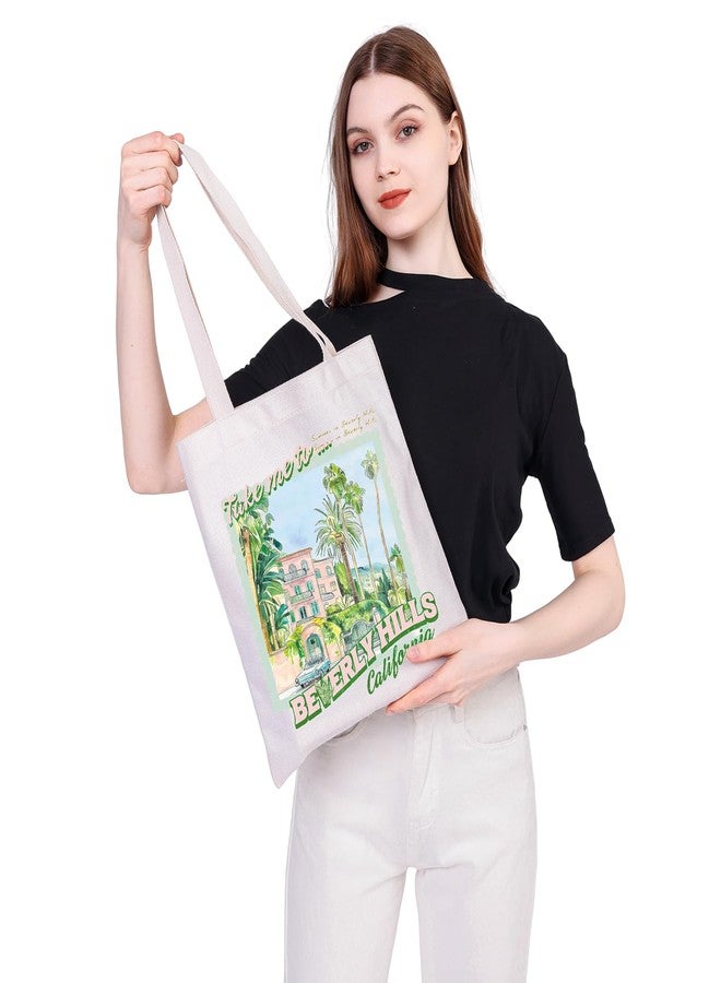 MEIKIUP California Beverly Hills Shoulder Bag Take Me To Beverly Hills Tote Bag California Trip Gift Beverly Hills Gift (Take Me To Beverly TB) - Image 2