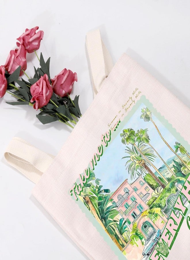MEIKIUP California Beverly Hills Shoulder Bag Take Me To Beverly Hills Tote Bag California Trip Gift Beverly Hills Gift (Take Me To Beverly TB) - Image 3