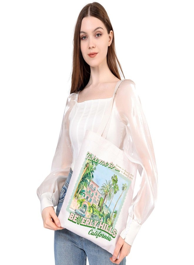 MEIKIUP California Beverly Hills Shoulder Bag Take Me To Beverly Hills Tote Bag California Trip Gift Beverly Hills Gift (Take Me To Beverly TB) - Image 5