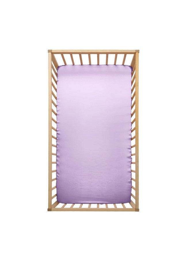 Pro Goleem Satin Soft Crib Cover Great for Baby with Sensitive Hair Silky Baby Cover Lavender Unisex 52’’x28’’x8’’ Fitted Cover - Image 3