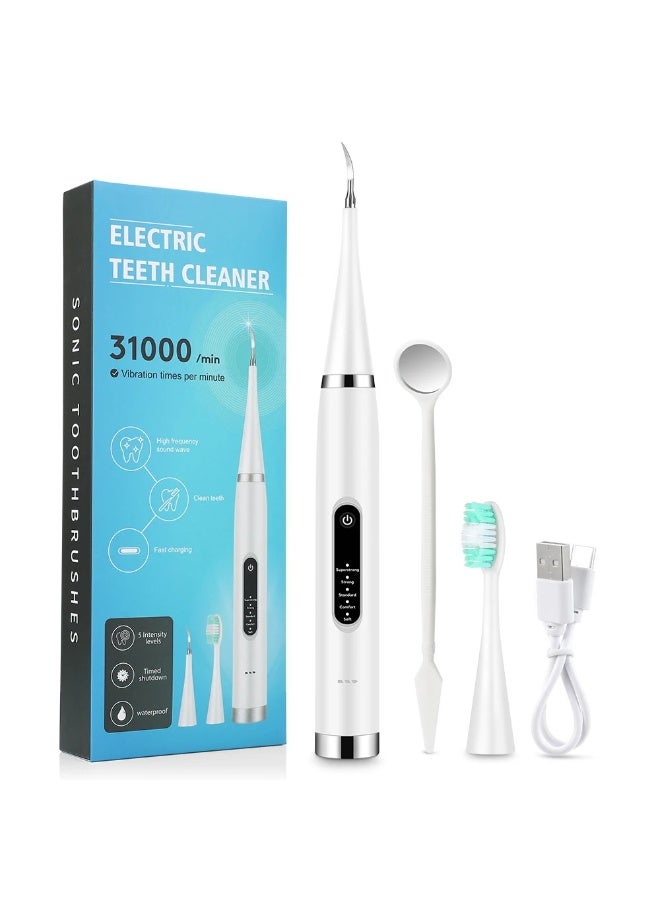 MOCOM Ultra Professional Electric Teeth Cleaner & Sonic Toothbrush – 5-in-1 Dental Scaler for Tartar, Plaque & Stain Removal | IPX6 Waterproof | 31,000 VPM | Teeth Whitening & Gum Care | Type-C Charging - Image 1