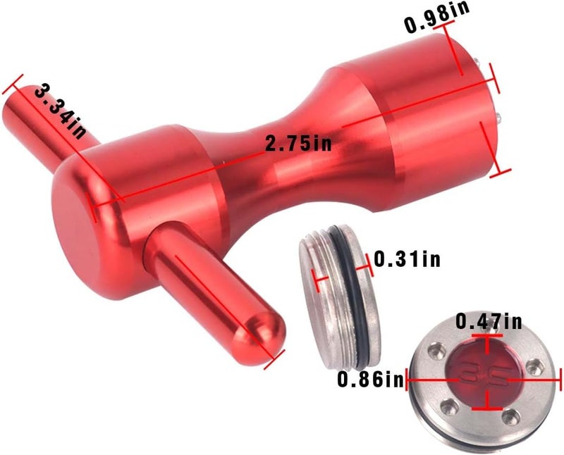 Hi-Star 2Pcs Golf Custom red Weights + Red Wrench for Titleist Scotty Cameron Putters - Image 2