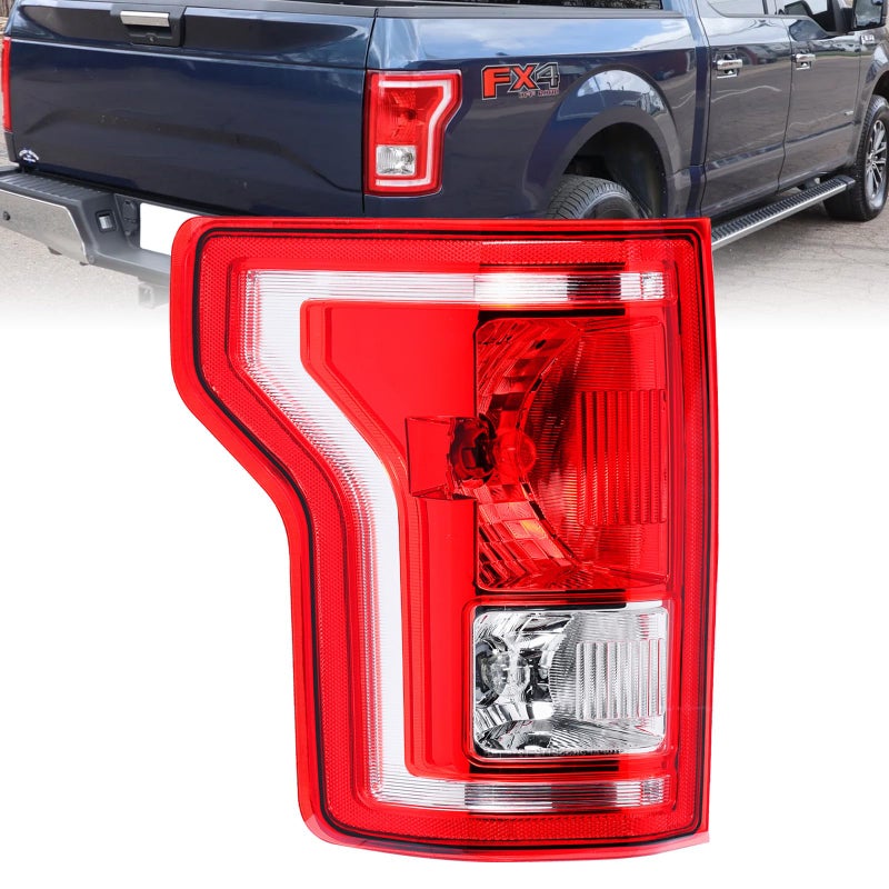 Boine Left Driver Side Tail Light Compatible With 2015 2016 2017 Ford F150 F150 Rear Light Brake Lamps Bulb IncludedLeft Driver Side