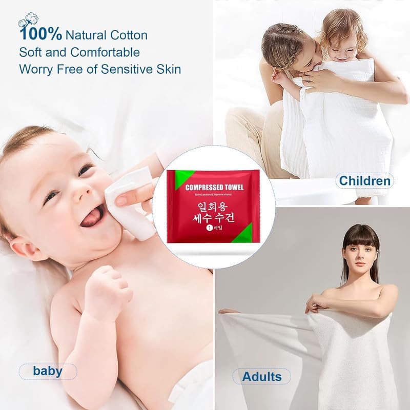 YAVRIXZ Cotton Soft Wet Towel Body Compressed Women and Men Soft Cotton Bath Towels for Home Hospital Hotel - Image 4