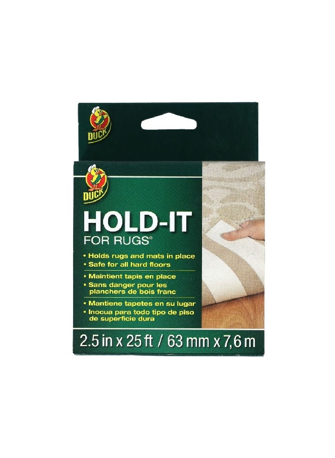 Duck Hold-It for Rugs Anti-Slip Adhesive Strip White 2.5 x 300 Inch 519244 - Image 1