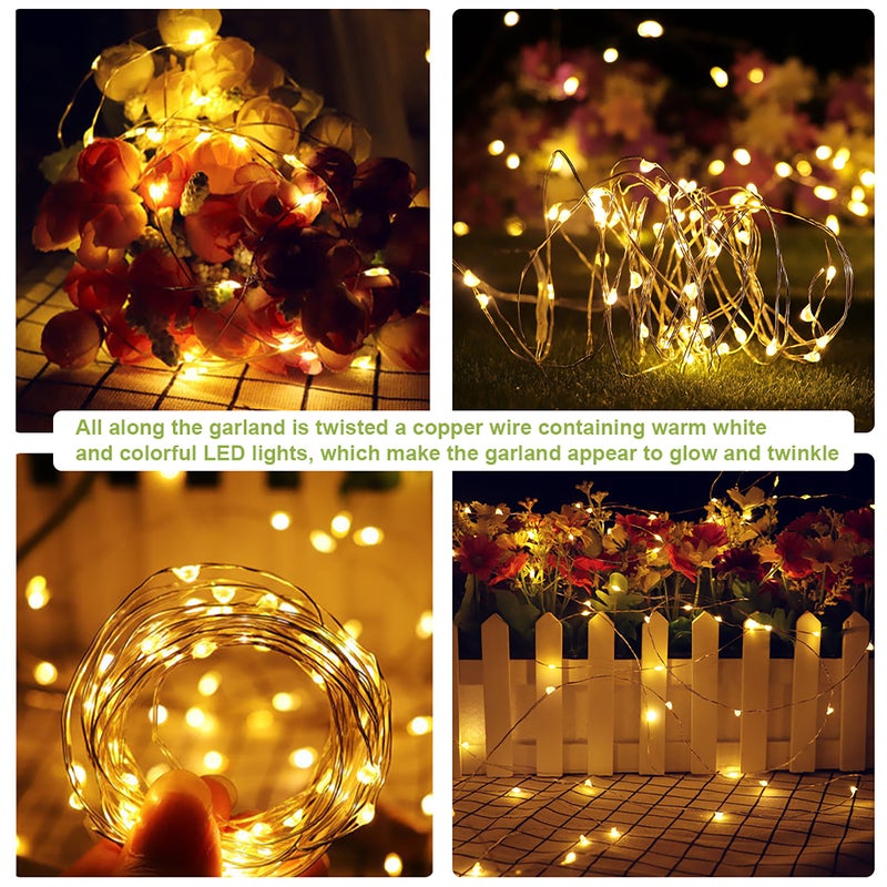 Artificial Ivy Garland: 2M Green Leaf Rattan With 20 LED Copper Wire Lights - USB Powered Fake Leaf Plants Vine for Indoor Outdoor Party Garden Decoration - Image 2