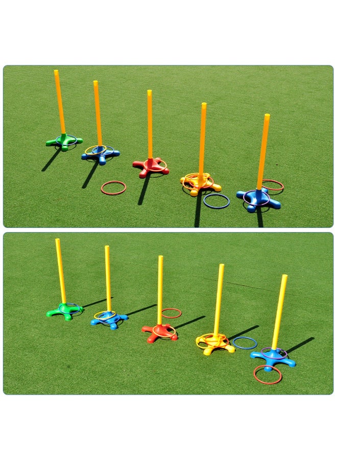 Kindergarten Outdoor Sports Equipment Children's Outdoor Sports Equipment Ring Toys Stacking Loop Ring-Color:6 Loops For 24 Loops  - Image 5