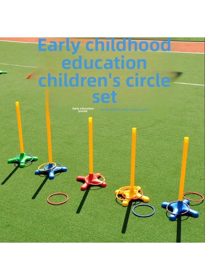 Kindergarten Outdoor Sports Equipment Children's Outdoor Sports Equipment Ring Toys Stacking Loop Ring-Color:6 Loops For 24 Loops  - Image 3
