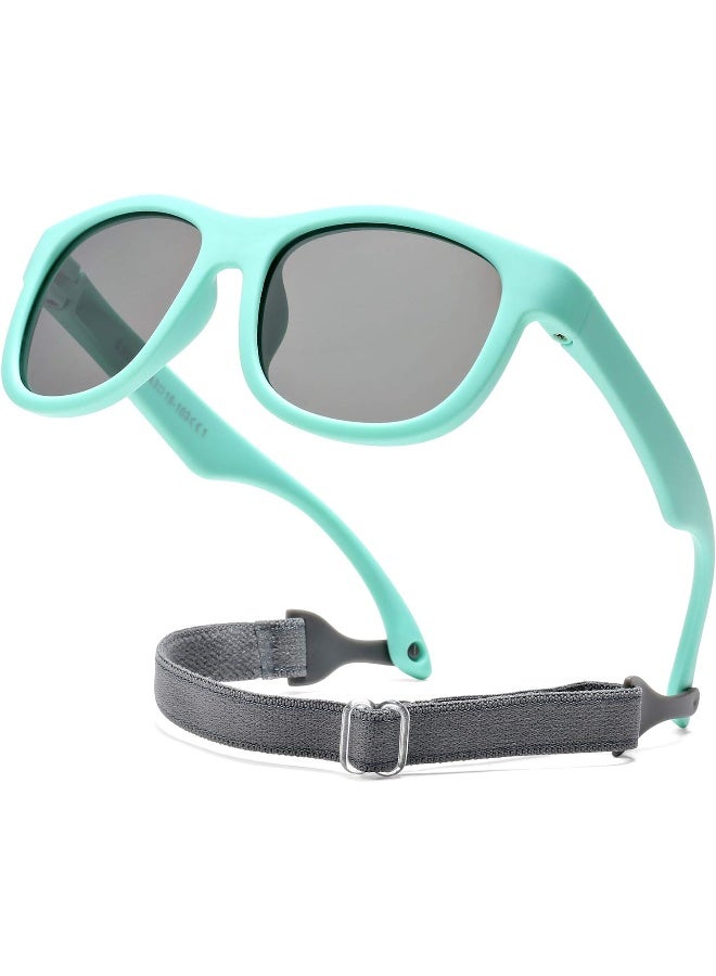 COASION COASION Flexible Polarized Baby Sunglasses with Strap Adjustable for Toddler Newborn Infant 0-24 Months  - Image 1