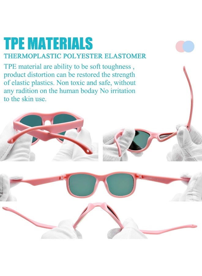 COASION COASION Flexible Polarized Baby Sunglasses with Strap Adjustable for Toddler Newborn Infant 0-24 Months  - Image 5