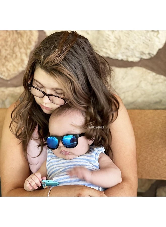 COASION COASION Flexible Polarized Baby Sunglasses with Strap Adjustable for Toddler Newborn Infant 0-24 Months  - Image 2