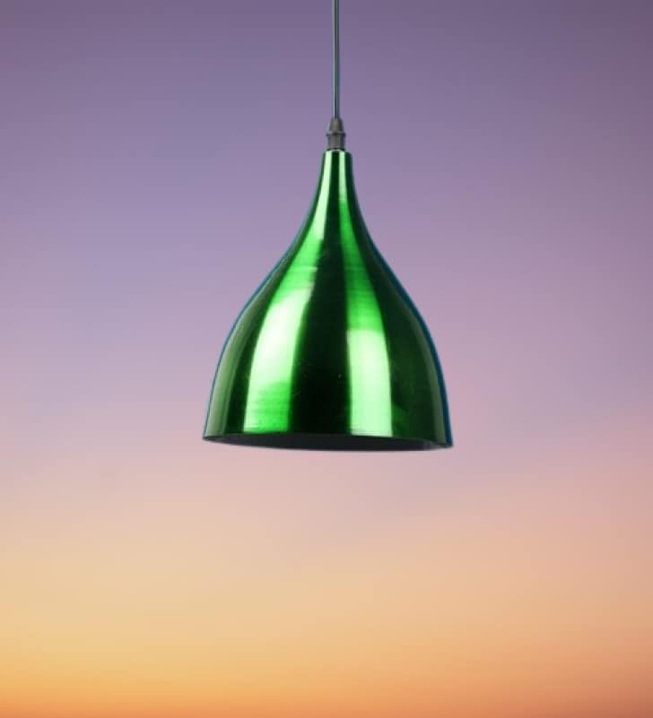 kinis Decorative Hanging Lamp/Pendant Lamp/Ceiling Light to Décor Home/Living Room/Bedroom/Office/Dining/Cafe/Restaurants, Plain 6 Inch, Green (Pack of 1, with Bulb) - Image 5