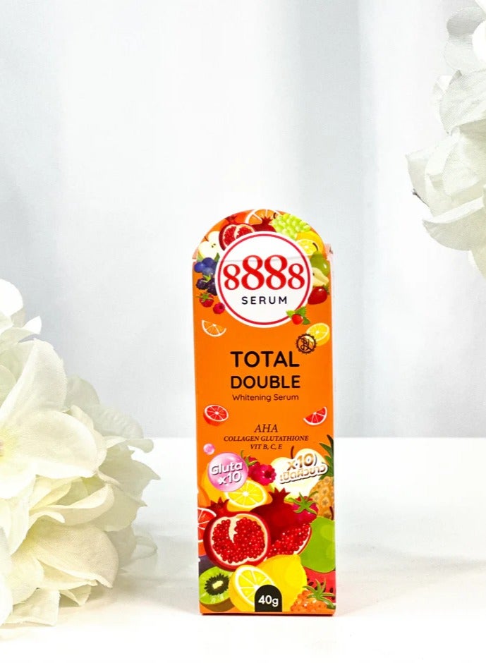 8888 Total Double Whitening Serum ,AHA Collagen Glutathione Vit B, C, E Gluta x10 - Image 1