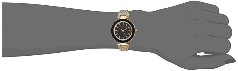 Anne Klein Women's Premium Crystal-Accented Watch with Gold-Tone Mesh Bracelet - Image 3