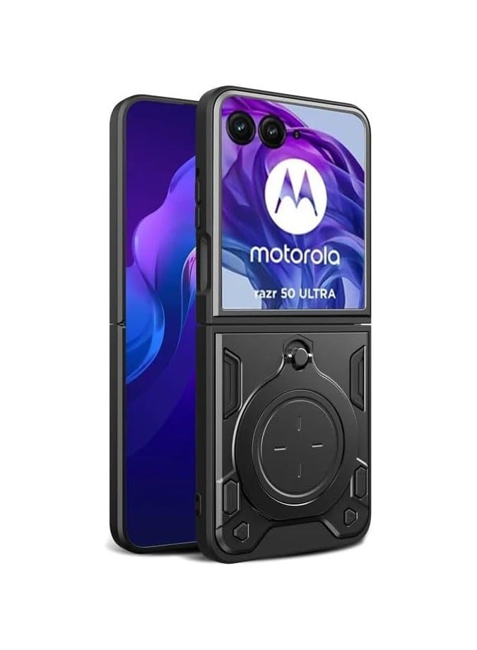 Motorola Moto Razr 50 Ultra Case with 360°Rotatable Ring Stand,【Compatible with Mag-Safe】Military Grade Heavy Duty Protective Case - Image 1