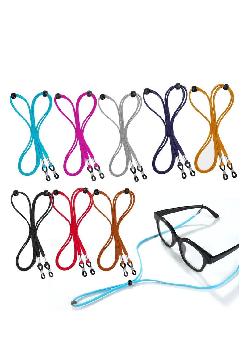 SYOSI Leather Eyeglass Straps Adjustable Eyewear Retainers Non-slip Eyeglass Chains Lanyard Sport Sunglass Retainer Holder Strap for Men Women Kids  - Image 1