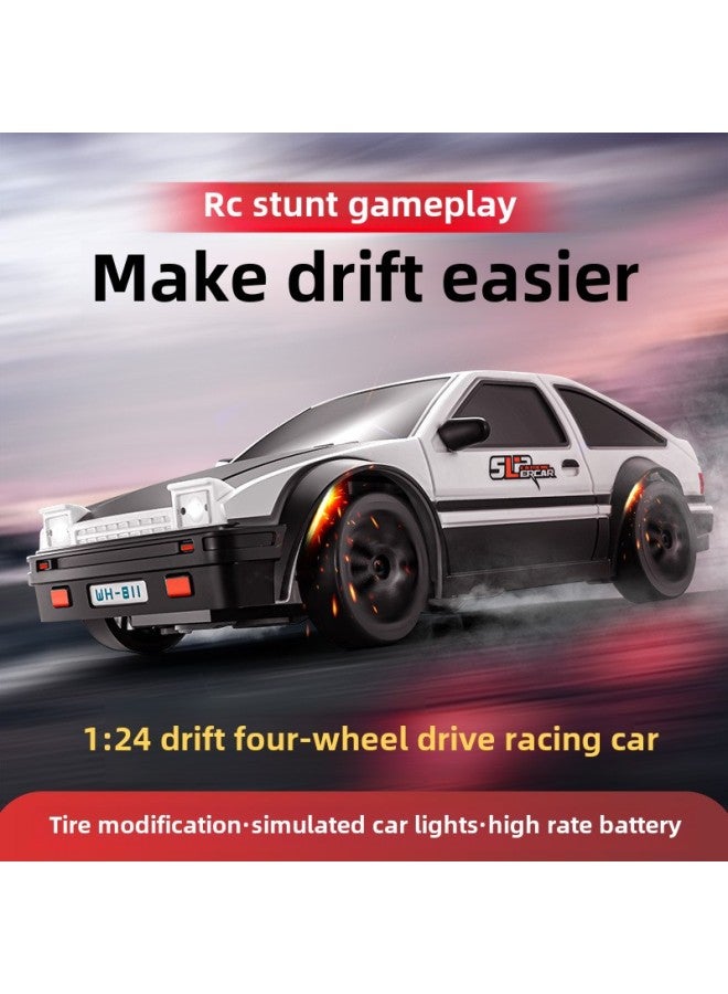 1:24 High-speed Four-wheel Drive Remote Control Car 2.4g Remote Control Simulation Drift Racing Children's Toy Car Model Wholesale-color:1:43【black Wild Horse】  - Image 2