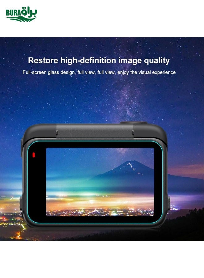 For Insta360 Ace Pro 2 PULUZ 3 in 1 Rear & Front  Screen and Lens Tempered Glass Film (Transparent)