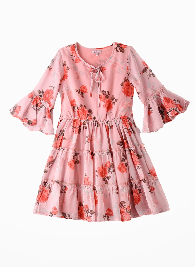 Jelliene Tween Trends: Floral Crush Dress Breezy Style & Effortless Confidence