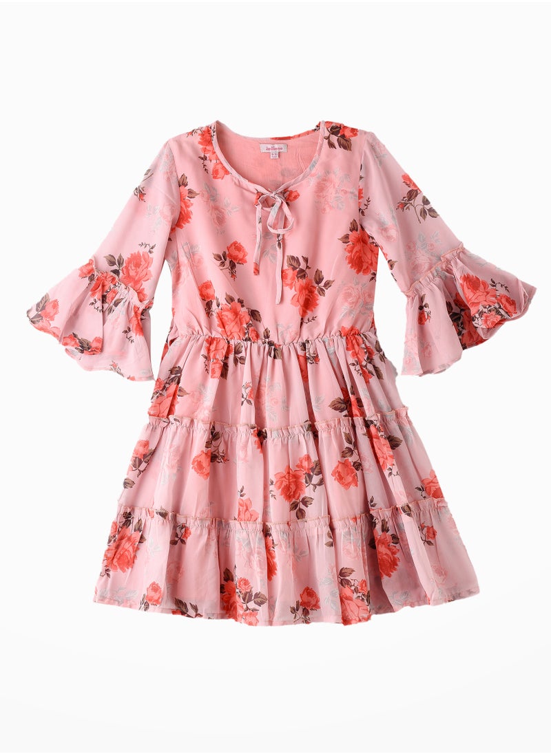 Jelliene Tween Trends: Floral Crush Dress Breezy Style & Effortless Confidence  - Image 1