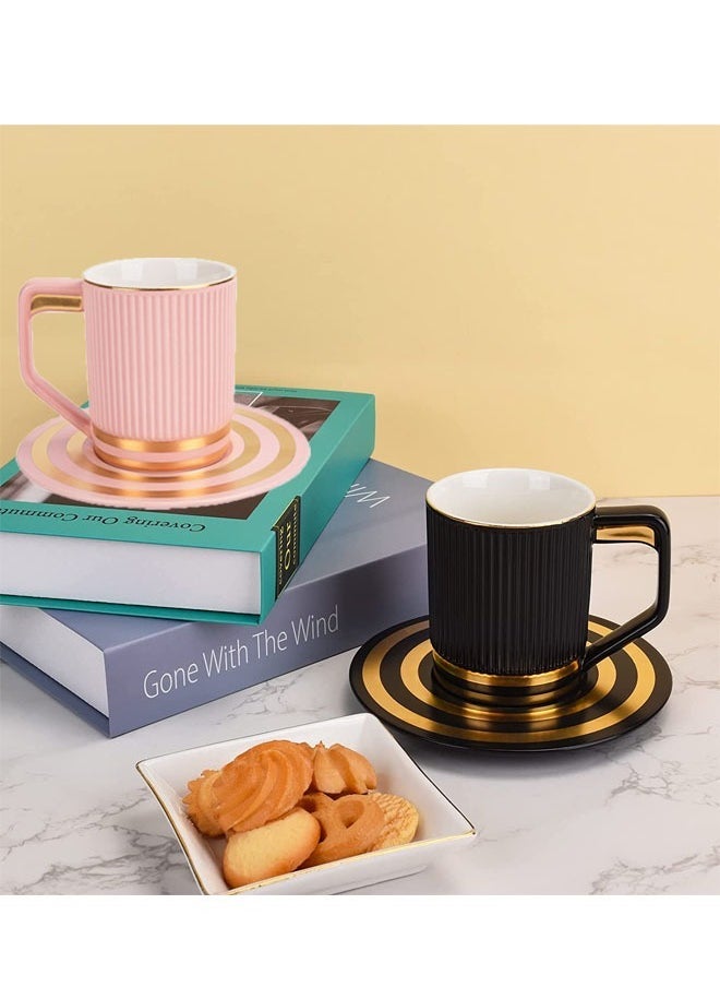KLNAMAEAAN - Set of 3 Ergonomically Designed Fade-Proof Comfortable Grip Cup And Saucer - Image 1