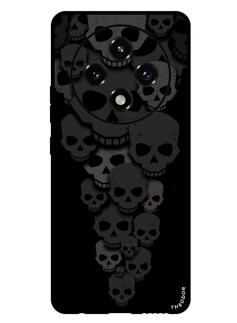 Theodor Protective Case Anti Scratch Shock Proof Bumper Cover For Oppo A3 Pro Skulls Minimalism iPhone Wallpaper - Image 1