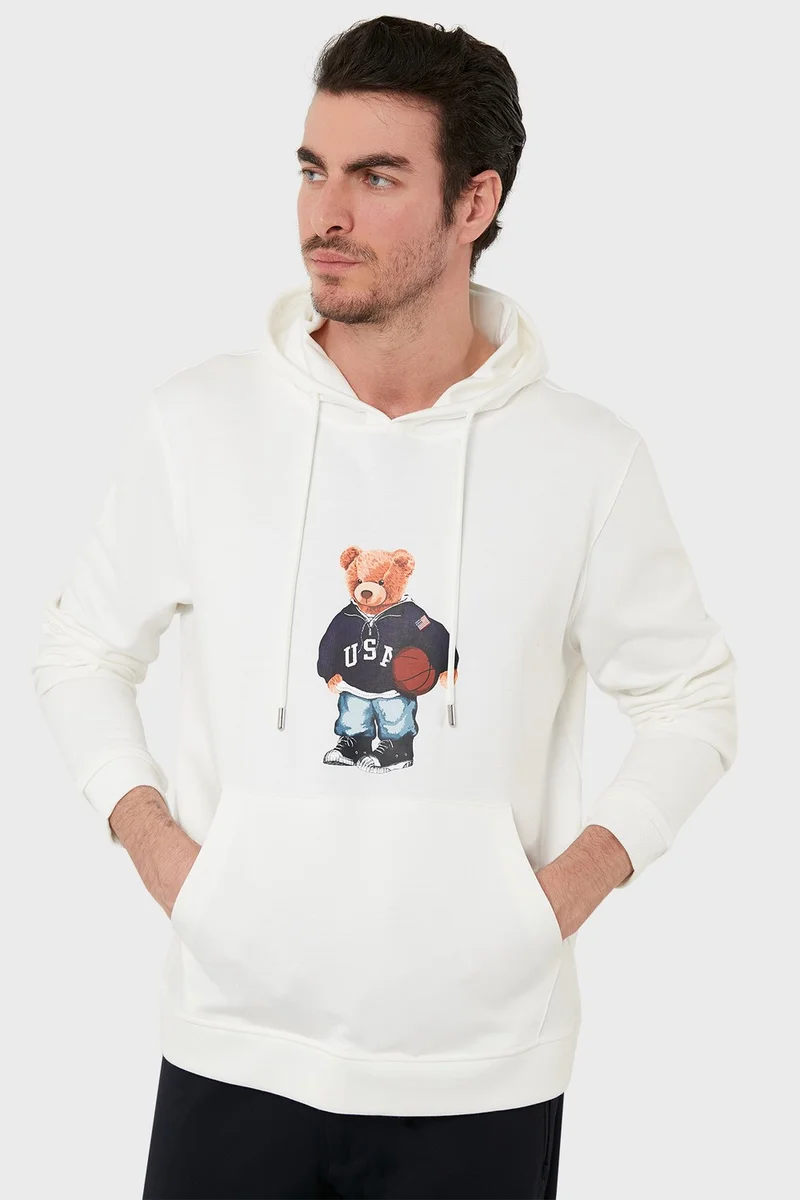 Exxe Cotton Printed Kangaroo Pocket Hooded Sweat Men's Sweat 6141003
