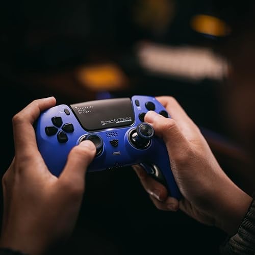 HEXGAMING PHANTOM Pro Controller with 4 Remappable Buttons, 6 Remapping Profiles, 8 Interchangeable Analog Stick, and Adjustable Triggers Compatible with ps5, PC, Mobile - Hall Effect Dream Blue - Image 2
