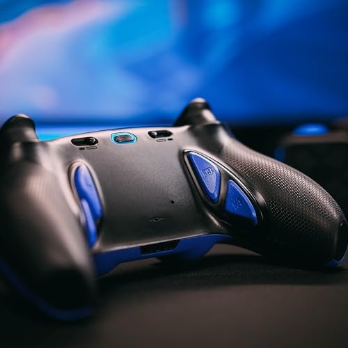 HEXGAMING PHANTOM Pro Controller with 4 Remappable Buttons, 6 Remapping Profiles, 8 Interchangeable Analog Stick, and Adjustable Triggers Compatible with ps5, PC, Mobile - Hall Effect Dream Blue - Image 3