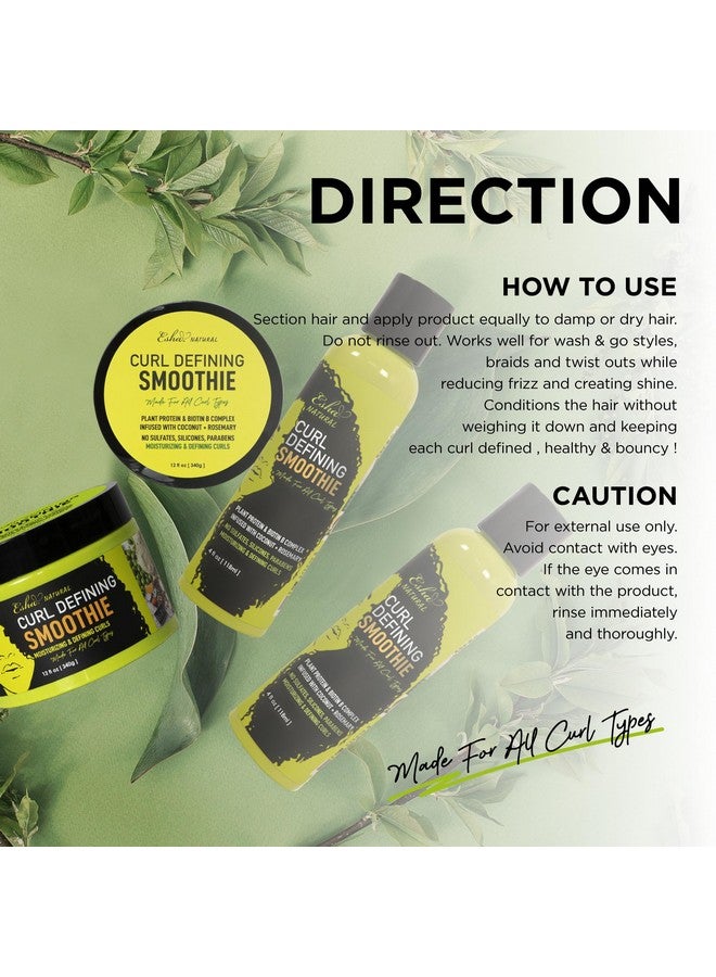 ESHA Sha Girl Natural Curl Smoothie Style & Define Your 3C & 4C Curls Revive Your Curls Frizz Control Hydrate Rosemary Biotin Treatment Tame & Enhance Definition (12 Oz.) - Image 5