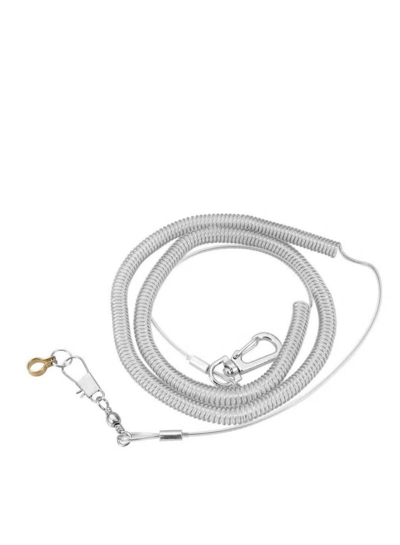 OMEVE Bird Harness Anti Bite Bird Aviator Outdoor Bird Flying Training Rope, Elastic Outdoor Bird Bird Harness Leash, Bird Training Rope Bird for Pet 8.5mm*5M - Image 4