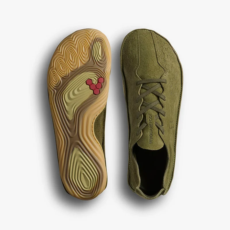 ڤيڤو بير فووت Sensus Casual Everyday Shoe Dark Olive Cracked Leather