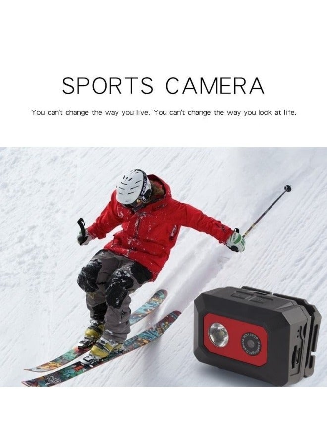F18 Head-mounted Outdoor Riding Sports Camera Recorder Strong Light Lighting 1080P HD Camera Photo-Color:Blue F18 Headlight - Image 3