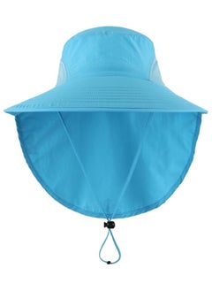 Vitacelli Sun Hat for Men/Women, Waterproof Wide Brim Bucket Hat UV Protection Boonie Hat for Fishing Hiking Garden Beach SKY BLUE  - Image 1
