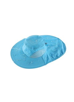 Vitacelli Sun Hat for Men/Women, Waterproof Wide Brim Bucket Hat UV Protection Boonie Hat for Fishing Hiking Garden Beach SKY BLUE  - Image 3
