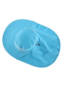 Vitacelli Sun Hat for Men/Women, Waterproof Wide Brim Bucket Hat UV Protection Boonie Hat for Fishing Hiking Garden Beach SKY BLUE  - Image 4